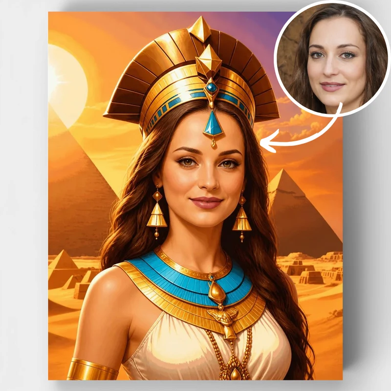 Egyptian Queen - Custom Paint by Numbers Kit