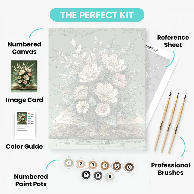 Blooming Book - Paint by Numbers Kit