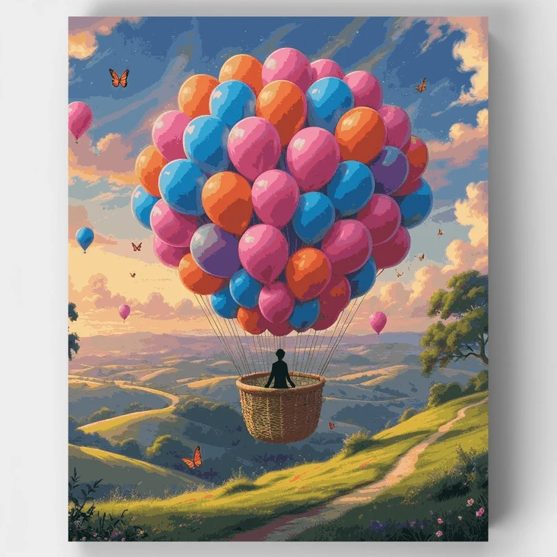 Dreamy Balloon Adventure - Paint by Numbers Kit