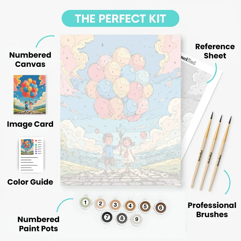 Magical Balloon Adventure - Paint by Numbers Kit
