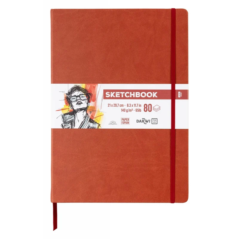 DARWI Skizzenbuch Terracotta A4 140 g 80 Blatt