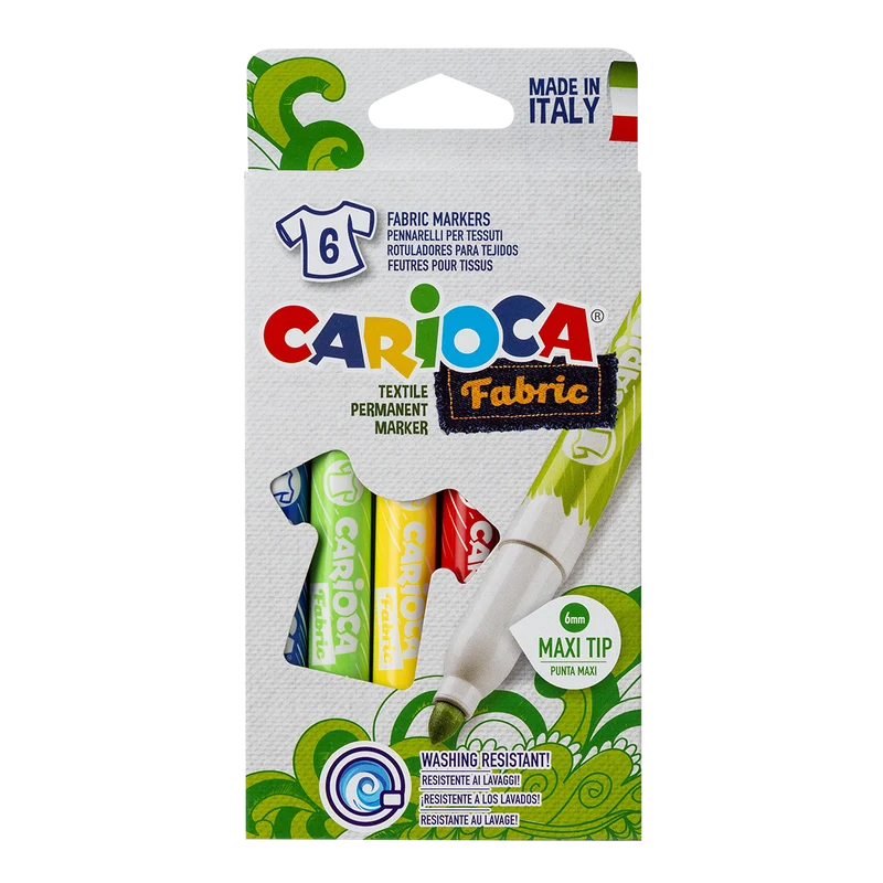 Pennarelli per tessuto Carioca con punta maxi - colori assortiti