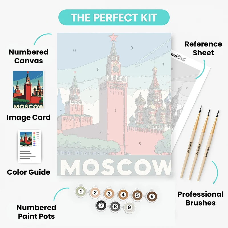 Moscow Red Square - Paint by Numbers Kit