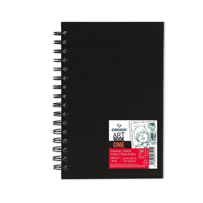 Canson Art Book One Skizzenbuch 100 g 80 Blatt 21,6 x 27,9 cm Spiralbindung