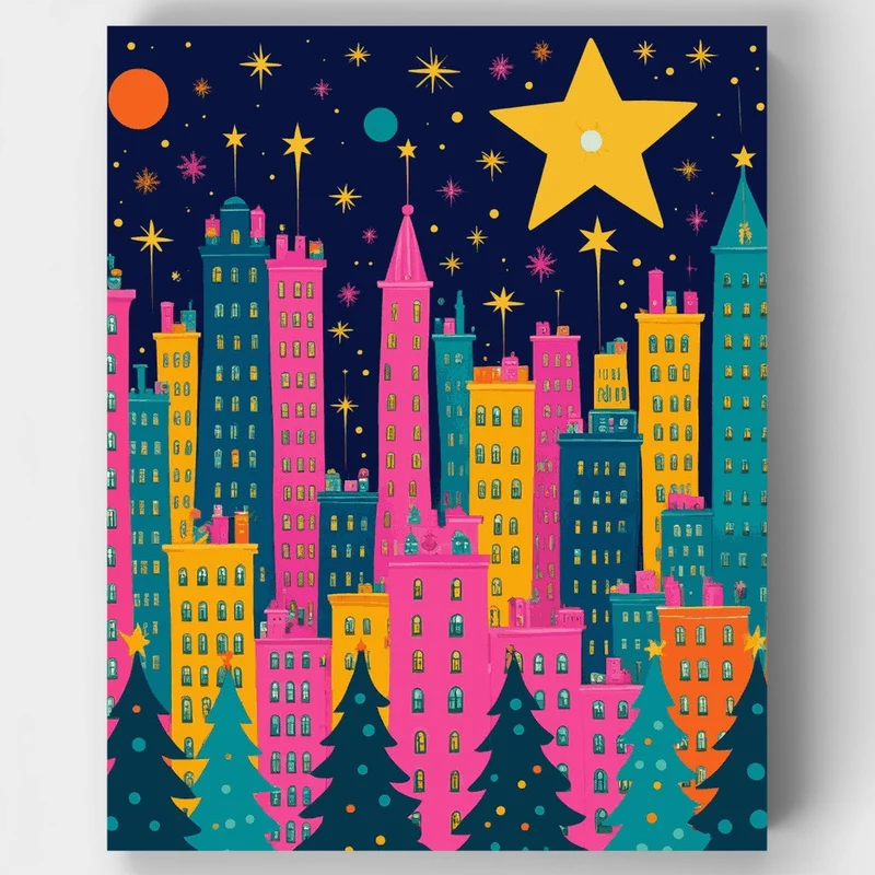Magical City Nights - Paint by Numbers Kit
