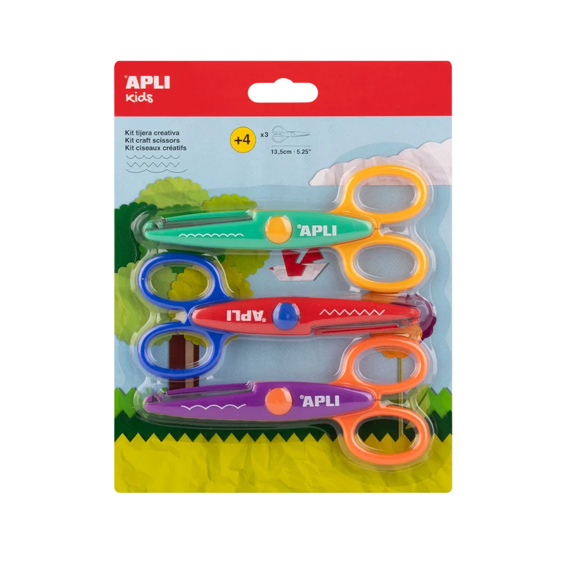 APLI kreatívne nožnice 13,5 cm, okrúhla špička, symetrické