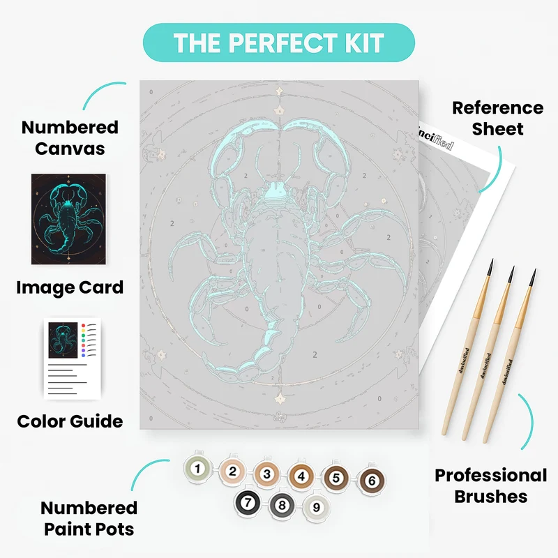Celestial Scorpio Constellation - Paint by Numbers Kit