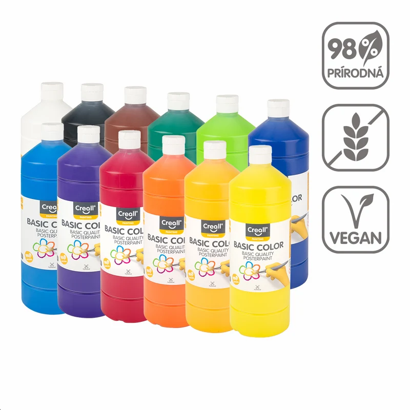 Creall temperové farby, 1 000 ml, mix farieb