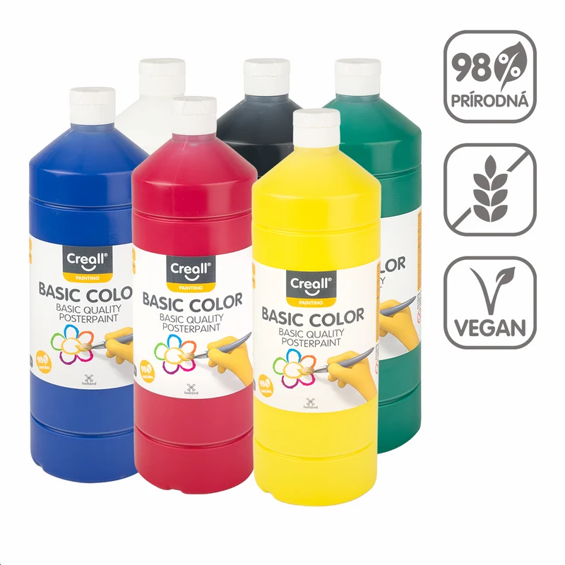 Creall temperové farby, 1 000 ml, mix farieb