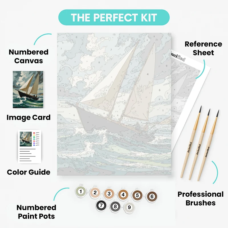 Storm Sailing Adventure - Paint by Numbers Kit