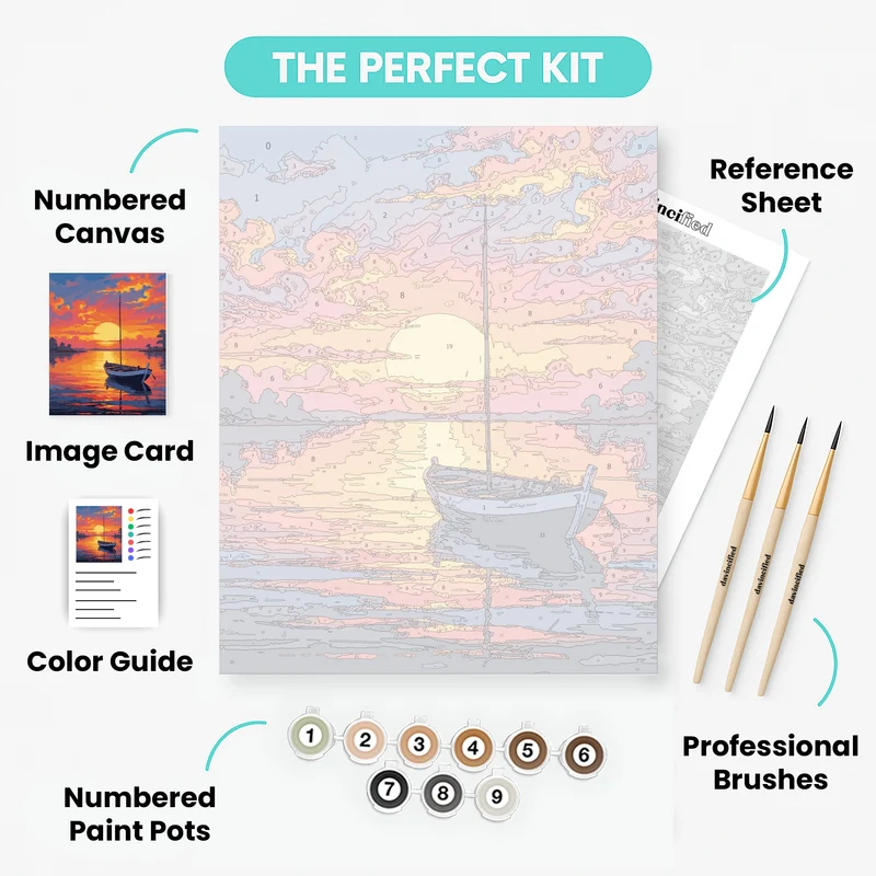 Sunset Sailboat - Paint by Numbers Kit