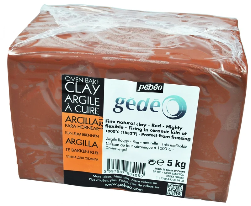 Pebeo Gédéo πηλός κεραμικής 5 kg κόκκινος