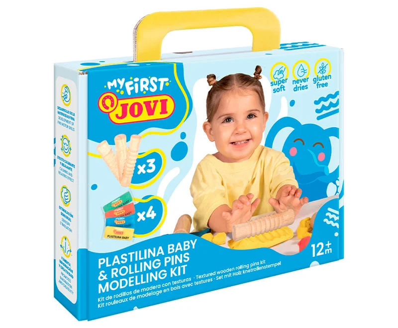 Mäkká prírodná plastelína JOVI My First 4 x 38 g