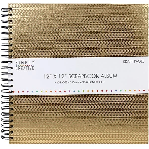 Simply Creative - 12x12 Album - Kraft Geometric