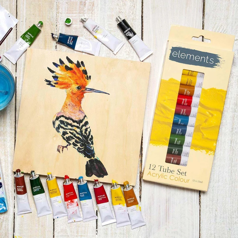 Elements 12x12ml Tube Acrylic Paint Set