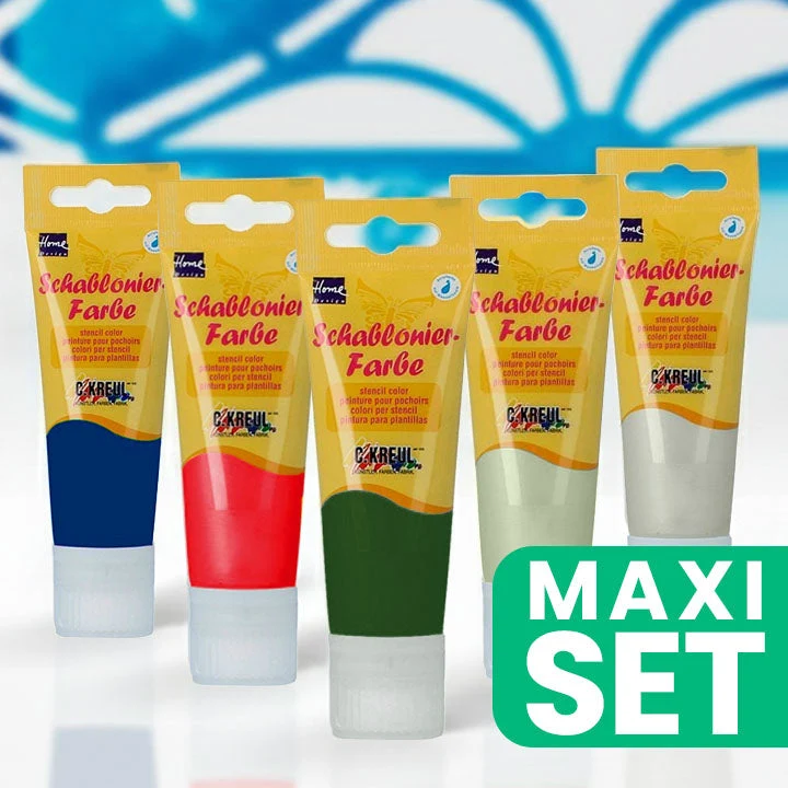 KREUL Set of 5 Stencil Paints - Cool Shades