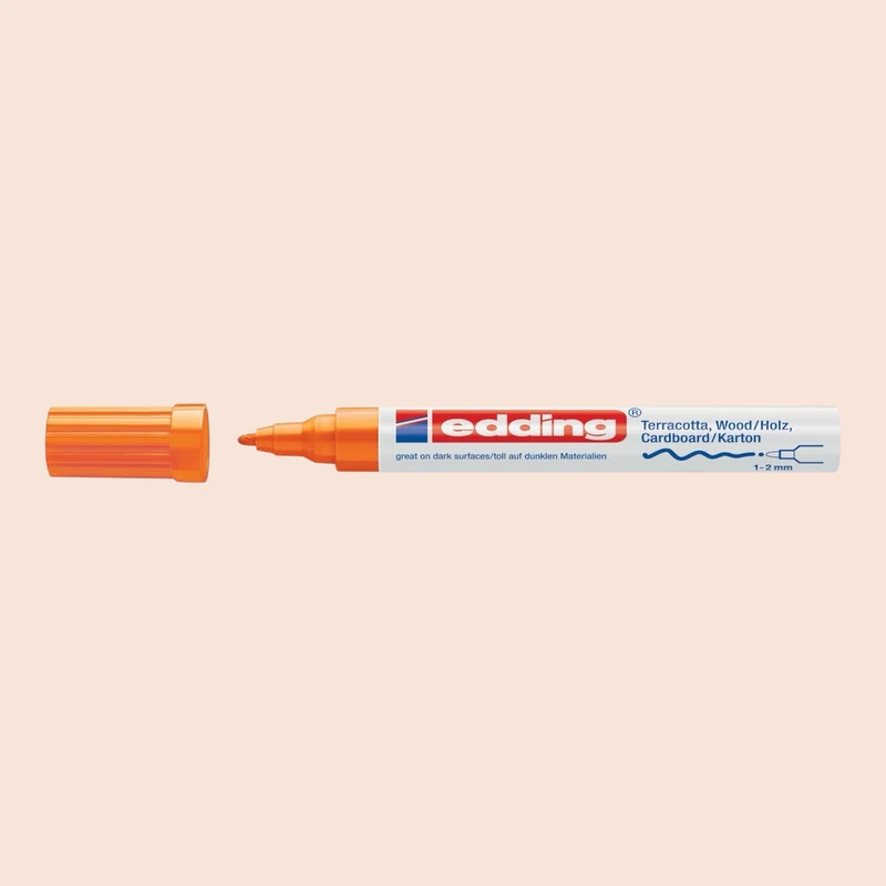 Edding 4040 Permanent Mattlackmarker Orange , Rundspitze 1–2 mm