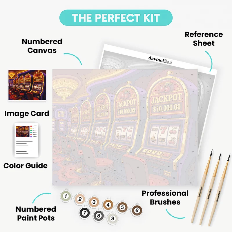 Vegas Jackpot Row - Paint by Numbers Kit