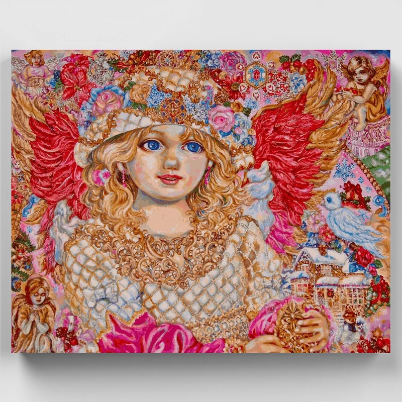"Yumi Sugai Christmas angel" Paint by Numbers Kit