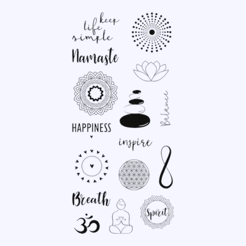 Rayher Silikonstempel Stempel. Mandala, 97x205mm, 16 Motive