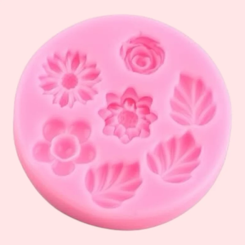 Silikonform mit Blumenmuster