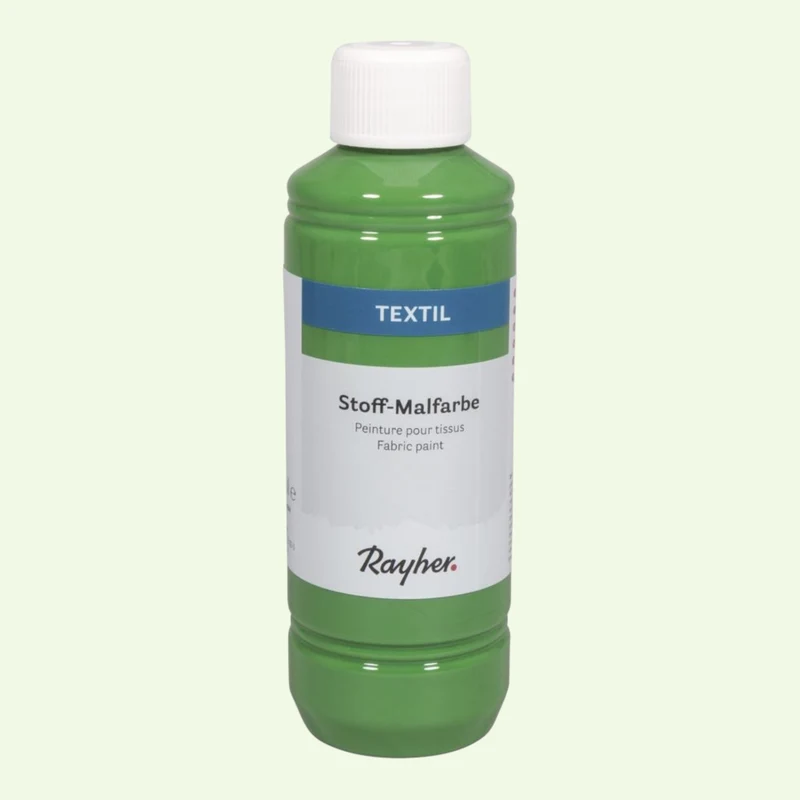 Rayher Textil Stoffmalfarbe, Blattgrün, 250ml