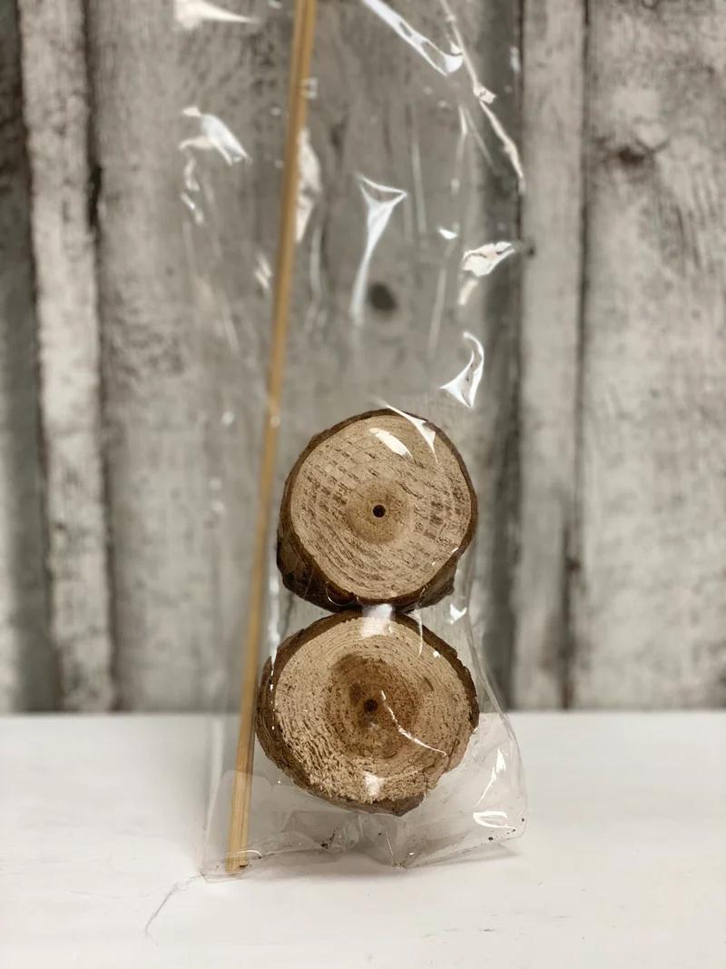 Holzfüße mit Stab