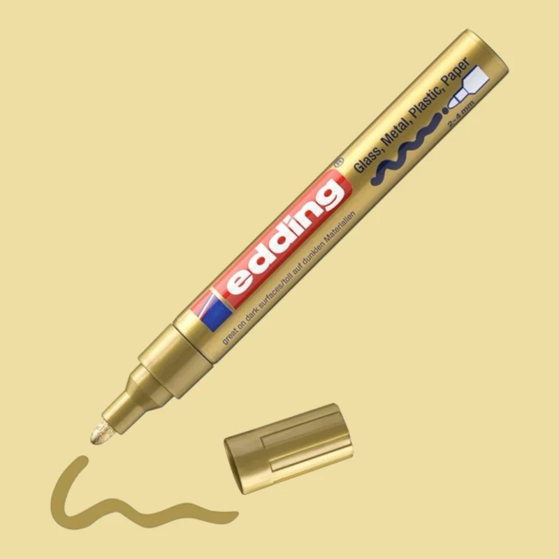 Edding 750 creative Glanzlack-Marker Gold , Rundspitze 2-4 mm