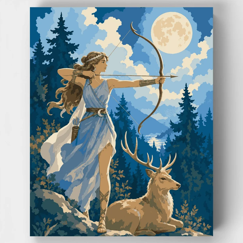 Artemis Moonlit Hunt - Paint by Numbers Kit
