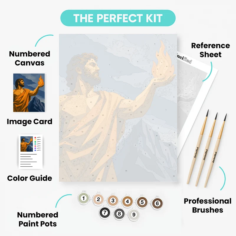 Prometheus' Stolen Flame - Paint by Numbers Kit