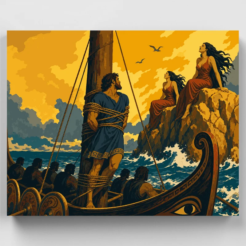 Odysseus and the Sirens - Paint by Numbers Kit