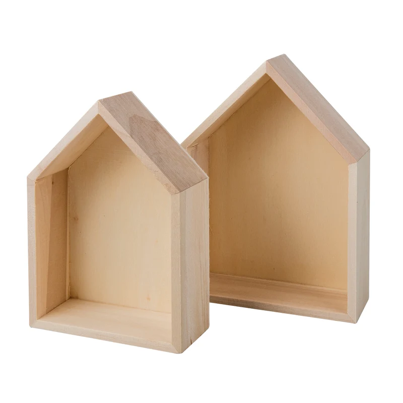 Holz Rahmen Häuser Satz
