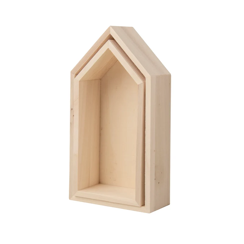 Holz Rahmen Häuser Satz