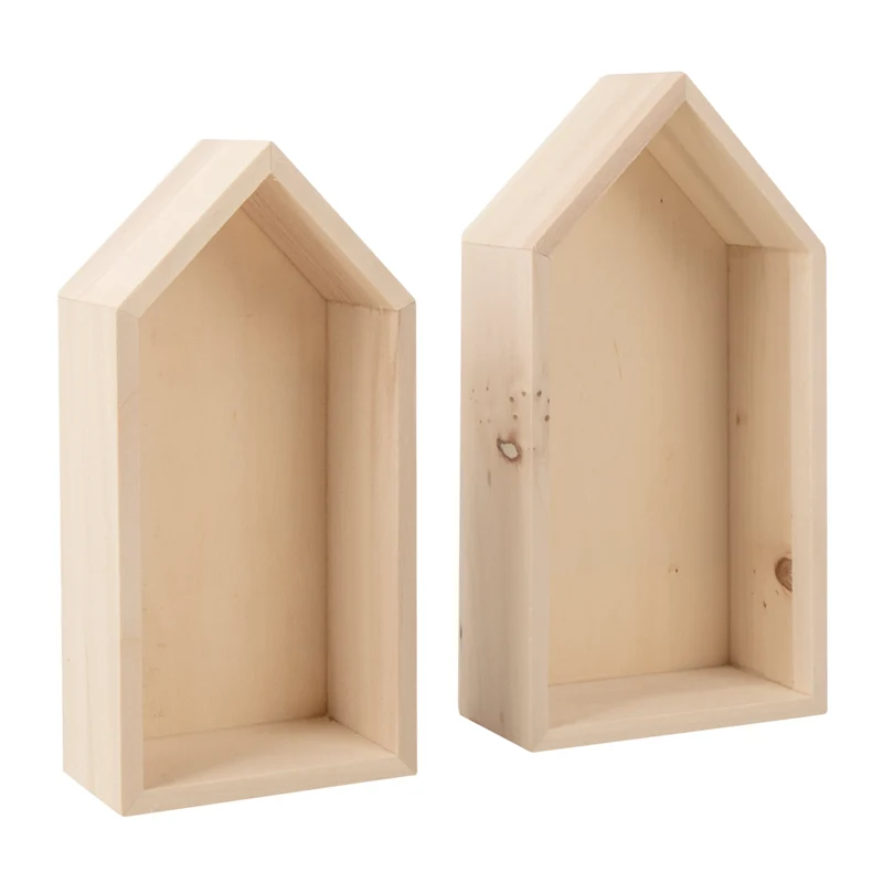 Holz Rahmen Häuser Satz