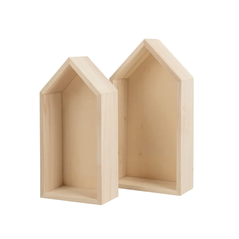 Holz Rahmen Häuser Satz