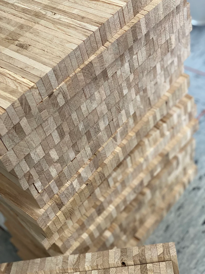 Klötzchen Bastelpaket – 120 Eichenholzklötzchen inkl. Holzleim