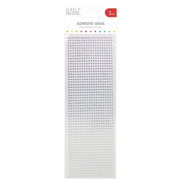 Simply Creative - 3mm Gems - 1080Pk Silver