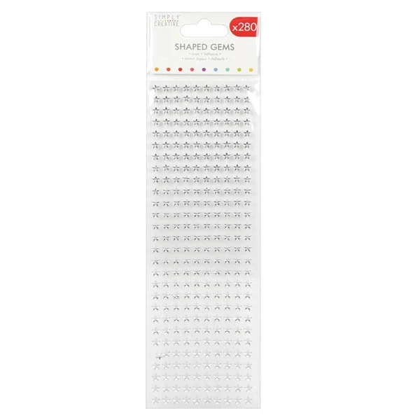 Simply Creative - Shaped Gems Stars - Clear
