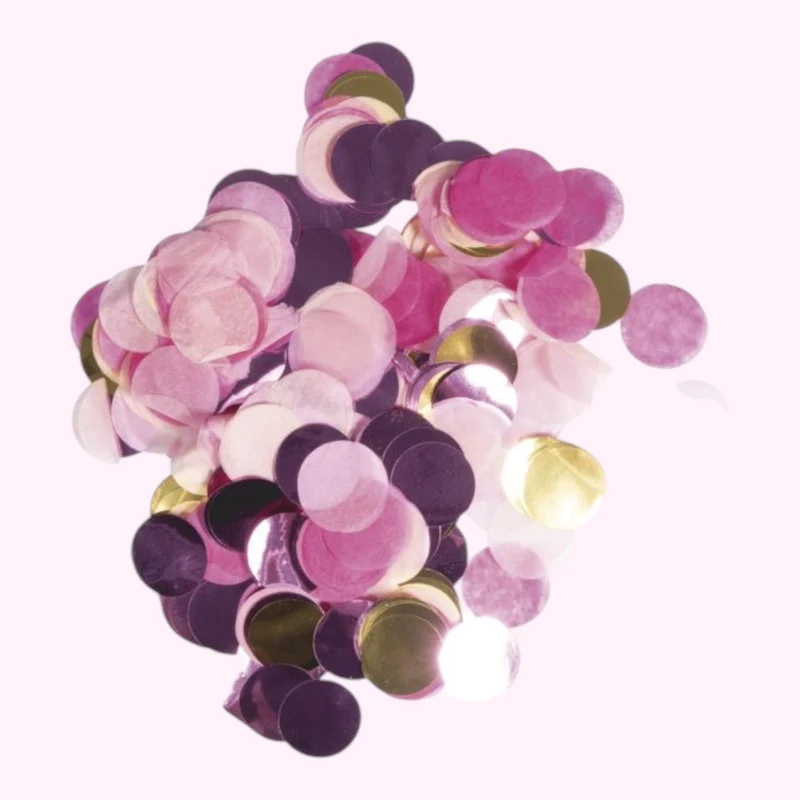 Rayher Konfetti, 2cm ø pink,gold,rosa, 30g