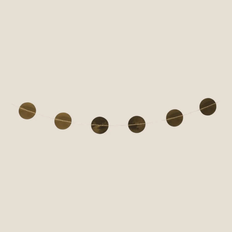 Rayher Papier Girlande, 5cm ø, Gold , 2m, Glanz