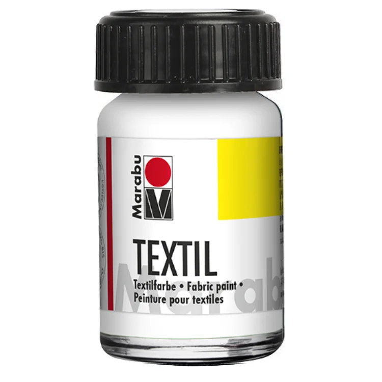 Marabu Textil, Stofffarbe Weiß 070 , 15 ml