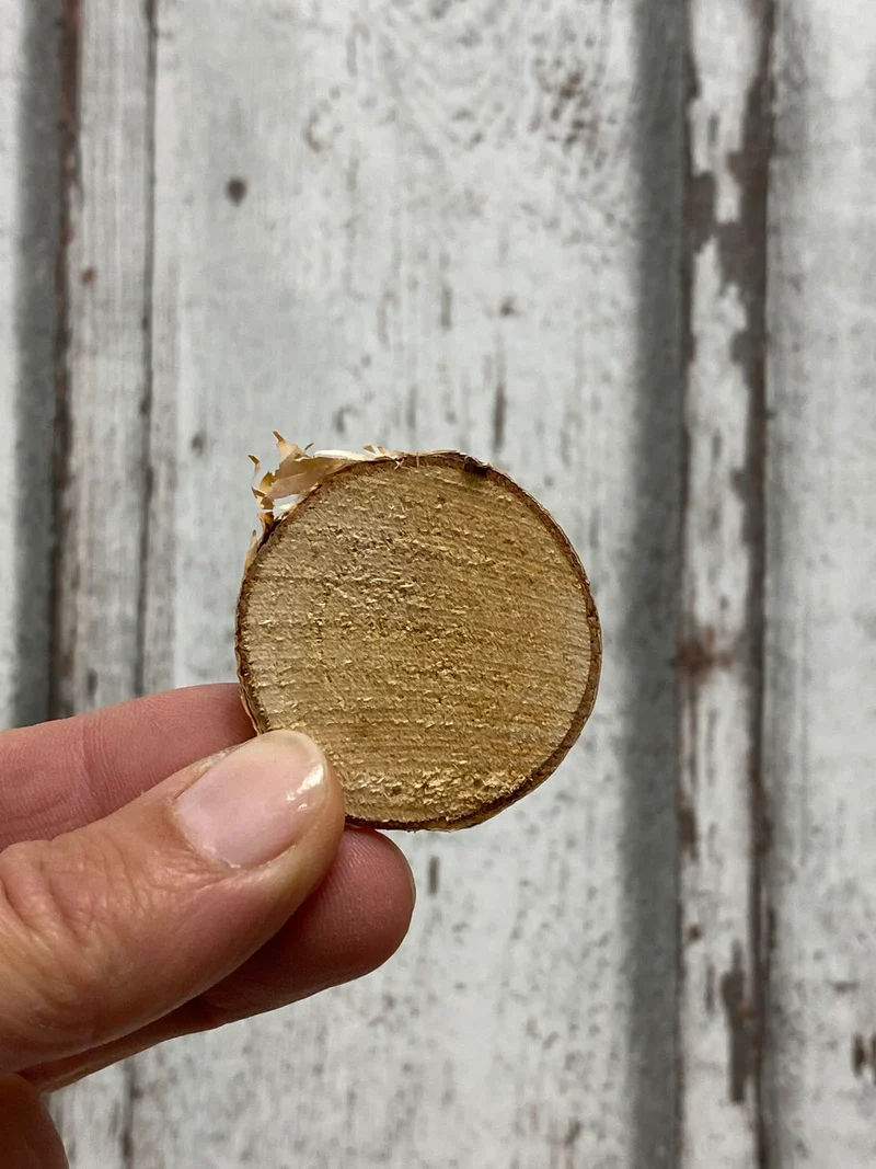 Holzscheibe für Wichteladventskränze