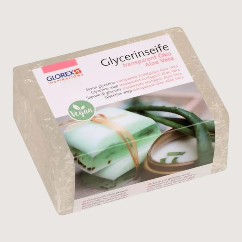 Glorex Glycerinseife Öko Aloe Vera transparent 500g