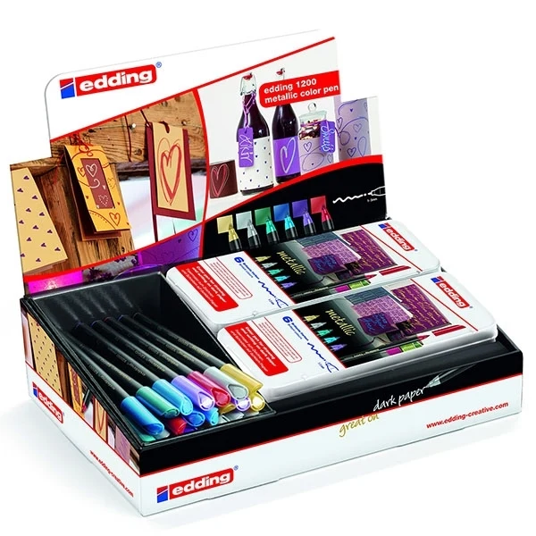 edding - 1200 Metalic Colourpen Display