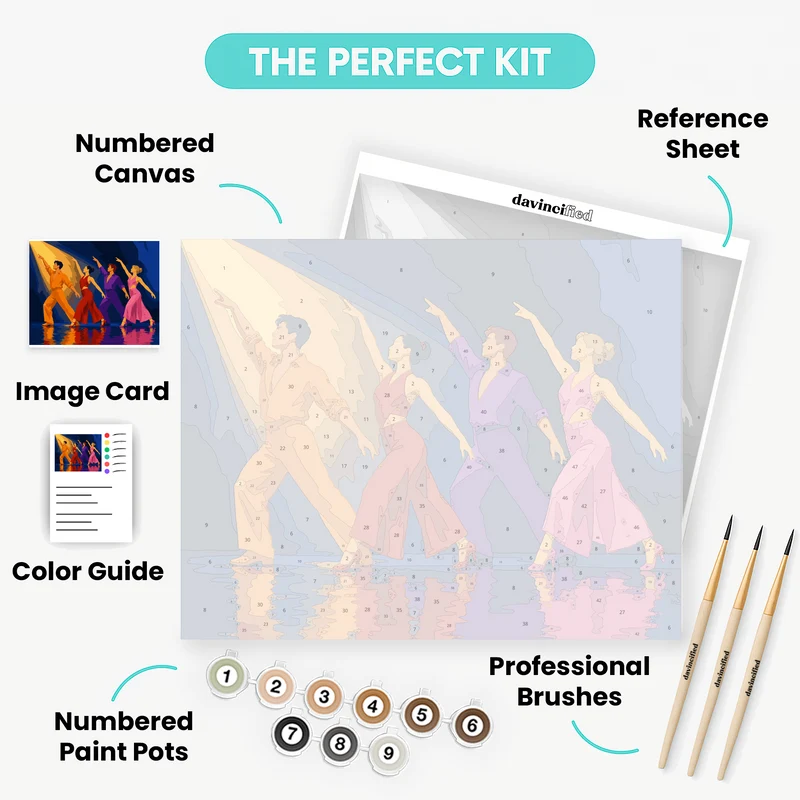 Disco Night Dancers - Paint by Numbers Kit