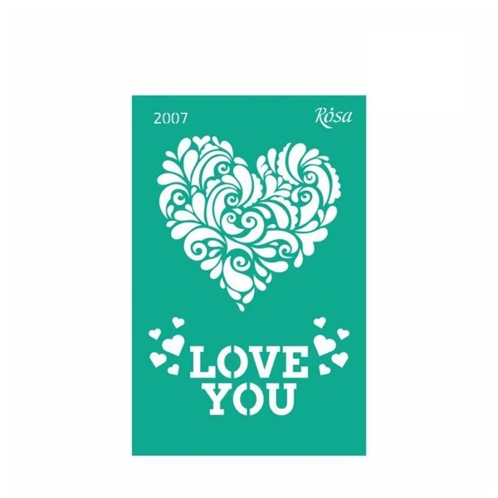 Rosa Talent Self-Adhesive Stencil 13 x 20 cm, Pattern No. 2007