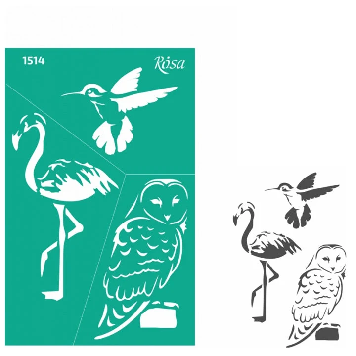Rosa Talent Self-Adhesive Stencil 13 x 20 cm - Pattern No. 1514