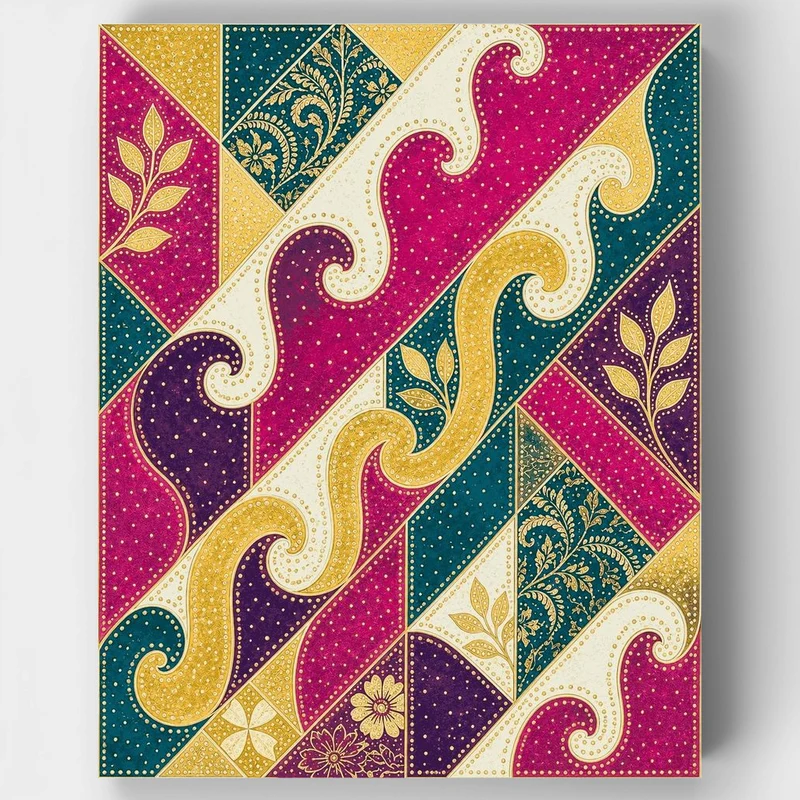 "Batik Arus" Paint by Numbers Kit