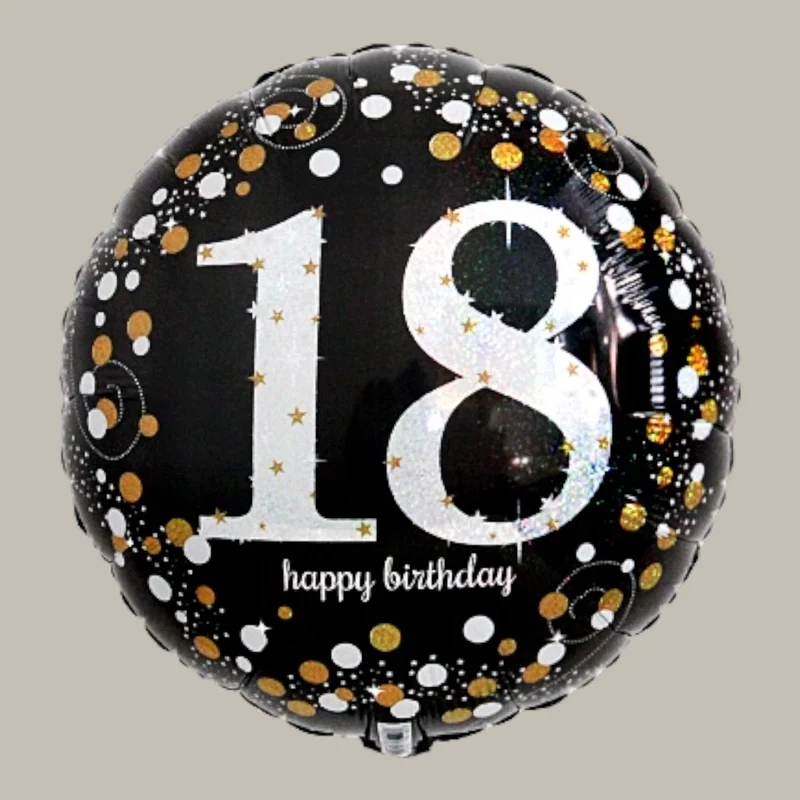 Folienballon Rund 18 Happy Birthday 45cm