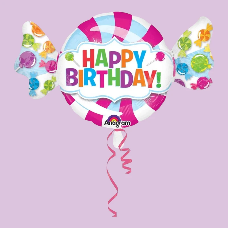 Folienballon Bonbons Happy Birthday 101cm x 60cm
